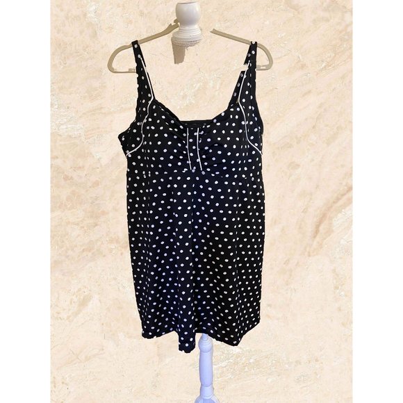 Swimsuits For All Other - Women's Plus Size 20 Swim Dress Polka Dot